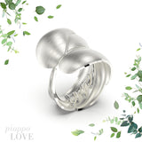 Anello foglia grande Pioppo Love in Ag925 in tre varianti di colore cod.TKNA2007+