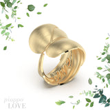 Anello foglia grande Pioppo Love in Ag925 in tre varianti di colore cod.TKNA2007+