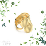 Anello foglia grande Pioppo Love in Ag925 in tre varianti di colore cod.TKNA2007+