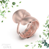 Anello foglia grande Pioppo Love in Ag925 in tre varianti di colore cod.TKNA2007+