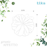 Anello foglia grande Geranio-affetto in Ag925 in tre varianti di colore TKNA2010+