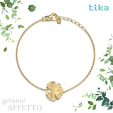 Bracciale foglia piccola Geranio-affetto in Ag925 in tre varianti di colore TKNA3010