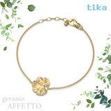 Bracciale foglia piccola Geranio-affetto in Ag925 in tre varianti di colore TKNA3010