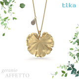 Collana foglia grande Geranio-affetto in Ag925 in tre varianti di colore TKNA9010+