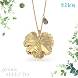 Collana foglia grande Geranio-affetto in Ag925 in tre varianti di colore TKNA9010+