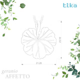 Collana foglia media Geranio-affetto in Ag925 in tre varianti di colore TKNA8010