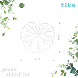 Orecchini foglia media Geranio-affetto in Ag925 in tre varianti di colore TKNA4004