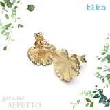 Orecchini foglia piccola Geranio-affetto in Ag925 in tre varianti di colore TKNA4010