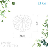 Orecchini foglia piccola Geranio-affetto in Ag925 in tre varianti di colore TKNA4010