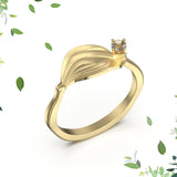 Anello foglia piccola Orchidea-Bellezza in Ag925 in tre varianti di colore TKNA2001 - TIKA Gioielli Shop