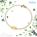 Bracciale Alloro-Successo foglia piccola in Ag925 in tre diversi colori TKNA3002 - TIKA Gioielli Shop
