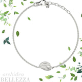 Bracciale Orchidea-Bellezza foglia piccola in Ag925 in tre diversi colori TKNA3001 - TIKA Gioielli Shop
