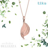 Collana foglia media Orchidea-Bellezza in Ag925 in tre varianti di colore TKNA8001+ - TIKA Gioielli Shop