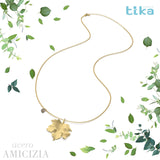 Collana foglia grande Acero-Amicizia in Ag925 in tre varianti di colore TKNA9000+ - TIKA Gioielli Shop