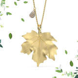 Collana foglia grande Acero-Amicizia in Ag925 in tre varianti di colore TKNA9000+ - TIKA Gioielli Shop