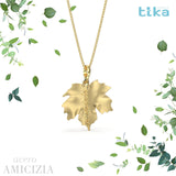 Collana foglia media Acero-Amicizia in Ag925 in tre varianti di colore TKNA8000 - TIKA Gioielli Shop