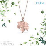 Collana foglia media Acero-Amicizia in Ag925 in tre varianti di colore TKNA8000 - TIKA Gioielli Shop