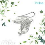 Orecchini foglia media Orchidea-Bellezza in Ag925 in tre varianti di colore TKNA4001+ - TIKA Gioielli Shop