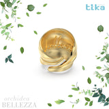 Anello foglia grande Orchidea-Bellezza in Ag925 in quattro varianti di colore TKNA2001+ - TIKA Gioielli Shop