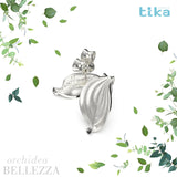 Orecchini foglia piccola Orchidea-Bellezza in Ag925 in tre varianti di colore TKNA4001 - TIKA Gioielli Shop