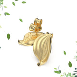 Orecchini foglia piccola Orchidea-Bellezza in Ag925 in tre varianti di colore TKNA4001 - TIKA Gioielli Shop