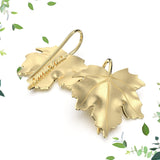 Orecchini foglia media Acero-Amicizia in Ag925 in tre varianti di colore TKNA4000+ - TIKA Gioielli Shop