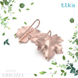 Orecchini foglia media Acero-Amicizia in Ag925 in tre varianti di colore TKNA4000+ - TIKA Gioielli Shop