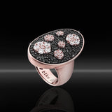 Anello in Ag925 bicolore placcato oro rose TKCO3030+ - TIKA Gioielli