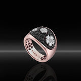 Anello in Ag925 bicolore placcato oro rose TKCO3030 - TIKA Gioielli
