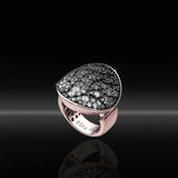 Anello in Ag925 bicolore placcato oro rose TKCO3033+ - TIKA Gioielli