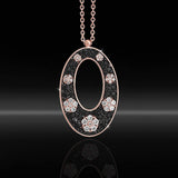 Collana in Ag925 bicolore placcato oro rose TKCO9030+ - TIKA Gioielli