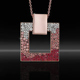 Collana in Ag925 bicolore placcato oro rose TKCO9038+ - TIKA Gioielli