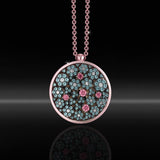 Collana in Ag925 con cubic zirconia colorati in tre varianti TKMO9018+ - TIKA Gioielli Shop