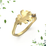 Anello foglia piccola QUERCIA-forza in Ag925 in quattro varianti di colore TKNA2003 - TIKA Gioielli Shop