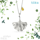 Collana foglia grande Gingko-Pace in Ag925 in tre varianti di colore TKNA9005+ - TIKA Gioielli Shop