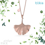 Collana foglia grande Gingko-Pace in Ag925 in tre varianti di colore TKNA9005+ - TIKA Gioielli Shop