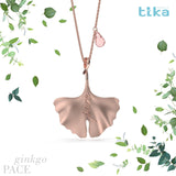 Collana foglia grande Gingko-Pace in Ag925 in tre varianti di colore TKNA9005+ - TIKA Gioielli Shop
