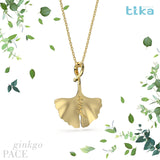 Collana foglia media Ginkgo-Pace in Ag925 in tre varianti di colore TKNA8005 - TIKA Gioielli Shop