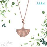Collana foglia media Ginkgo-Pace in Ag925 in tre varianti di colore TKNA8005 - TIKA Gioielli Shop