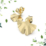 Orecchini foglia piccola Ginkgo-Pace in Ag925 in tre varianti di colore TKNA4005 - TIKA Gioielli Shop