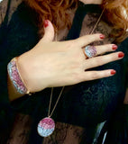 Bracciale in Ag925 bicolore placcato oro rose TKCO2033 - TIKA Gioielli Shop