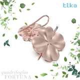 Orecchini Quadrifoglio-Fortuna in Ag925 foglia media TKNA4006 in tre diversi colori - TIKA Gioielli Shop