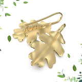 Orecchini foglia media QUERCIA-Forza in Ag925 in tre varianti di colore TKNA4003+ - TIKA Gioielli Shop