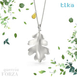 Collana foglia grande Quercia-Forza in Ag925 in tre varianti TKNA9003+ - TIKA Gioielli Shop