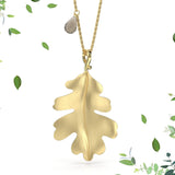 Collana foglia grande Quercia-Forza in Ag925 in tre varianti TKNA9003+ - TIKA Gioielli Shop