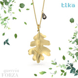 Collana foglia grande Quercia-Forza in Ag925 in tre varianti TKNA9003+ - TIKA Gioielli Shop