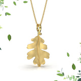 Collana foglia media Quercia-Forza in Ag925 in tre varianti di colore TKNA8003+ - TIKA Gioielli Shop