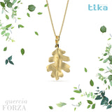 Collana foglia media Quercia-Forza in Ag925 in tre varianti di colore TKNA8003+ - TIKA Gioielli Shop