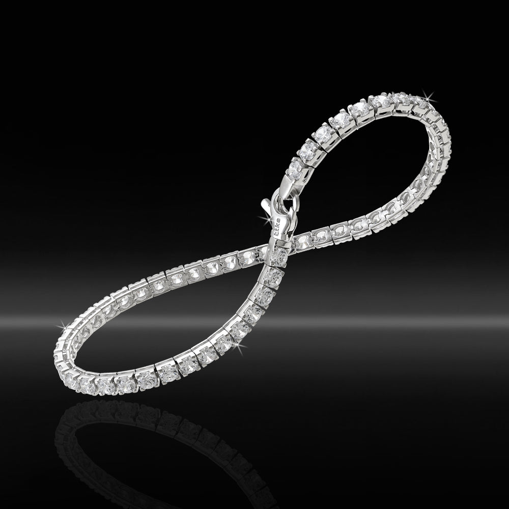 Bracciale Tennis in ag925 rodiato bianco e pietre cz White