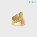 Anello foglia grande Pioppo Love in Ag925 in tre varianti di colore cod.TKNA2007+